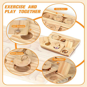 Elevate Your Pet's Dining Experience with Our Wooden Small Pet Feeder