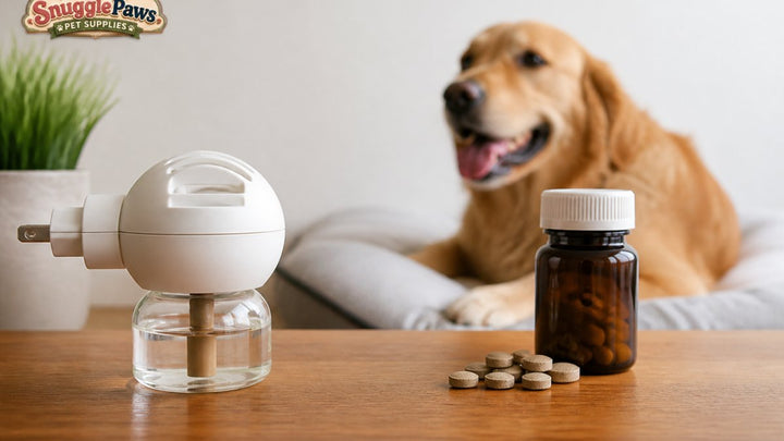 Pheromone Diffusers vs Calming Supplements for Dogs