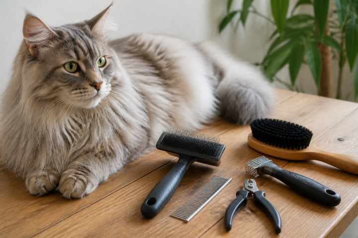 Premium Grooming Tools for Long-Haired Cats